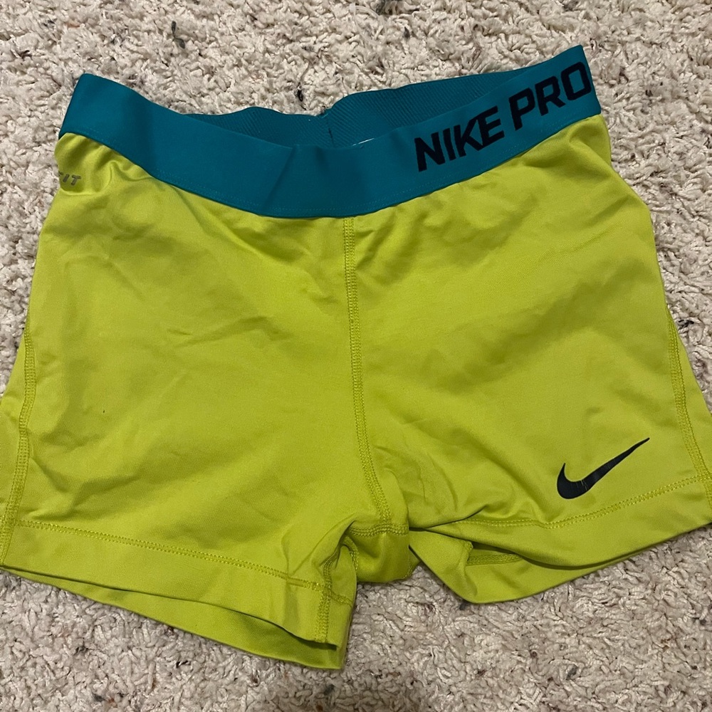 NIKE Pros Lime Green